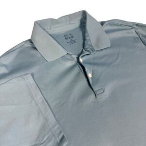 Jos A Bank Men XL Light Blue 100% Cotton Traditional Fit Short Sleeve Polo Shirt